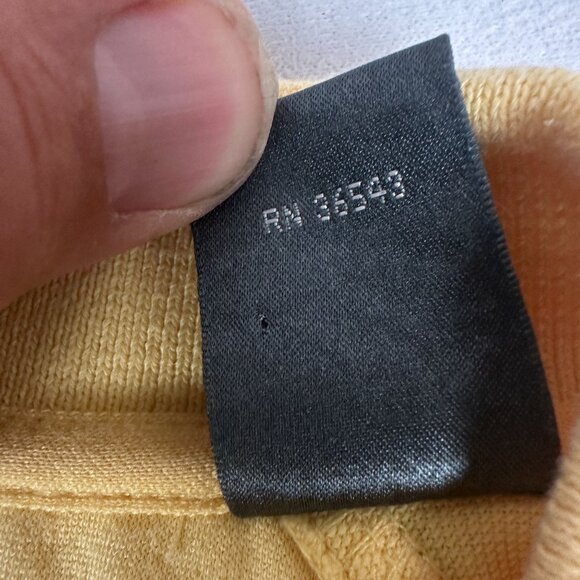 Izod Golf Yellow Polo Shirt Mens Size M Pima Cotton & Polyester Blend - Picture 5 of 7